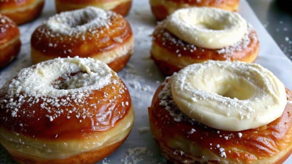 Donas Rellenas de Crema Pastelera