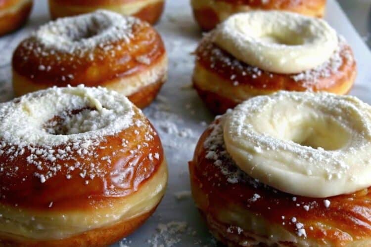 Donas Rellenas de Crema Pastelera